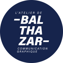 Logo de L'atelier de Balthazar, communication graphique